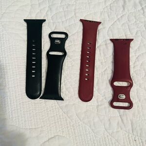 Black and Burgundy Watch Bands for Apple Watch